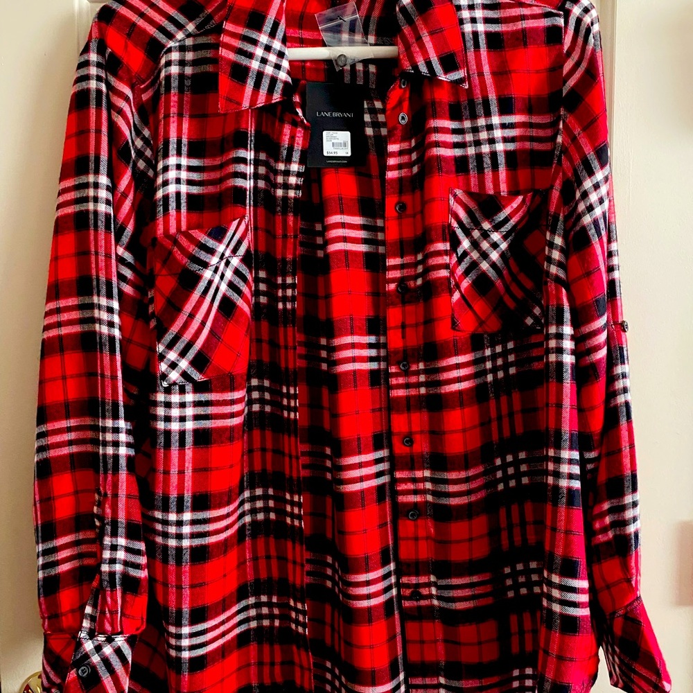 NWT Lane Bryant Lightweight Flannel size 18